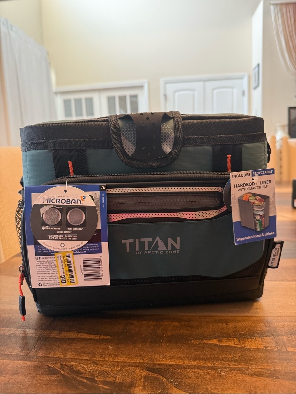 Titan by Arctic Zone Zipperless Cooler Bag 12-Can Hardbody - Teal & Black